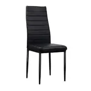 Artiss Dining Chairs Black PU Leather Set of 4 Ast