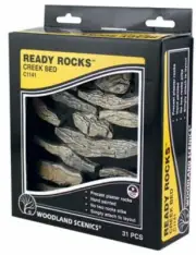 Woodland Scenics ~ New 2025 ~ Creek Bed Ready Rocks ~ 31 Pieces ~ C1141