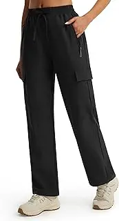 [Libin] Women's Hiking Pants 27" Lightweight Cargo Pants Quick Dry Lounge Casual Work Travel Safari Outdoor with Pockets