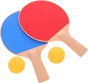 FOYTOKI 1 Set Outdoor Table Tennis Racket Set Elastic Paddles Pong Balls Durable Construction for Control Bounce for Outdoor Games Competitions
