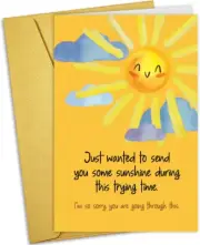 Cute Get Well Card for Men Women, Get Better Card for Him Her, Heartfelt Sympath