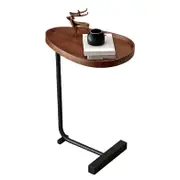 Round Side Table, C Shaped End,Modern Design Multi-Functional Home Accesory for Sofa Couch Bed Room Small Table