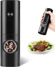 Electric Salt and Pepper Grinder Set, Battery Powered Automatic Pepper Mill