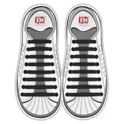 No Tie Shoe Laces for Adults and Kids, Elastic Shoelaces for Adults Size Black