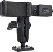 [YNIBST] Universal Ham Radio&Phone Holder,Drill Base Mount W/Self-Tapping Screws&Adhesive Bottom,for Motorola Talkabout Cobra BaoFeng Portable Walkie Talkie iPhone Android Smartphones