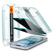 SPIGEN iPhone 16 / 15 Screen Protector, 6.1 2024 Genuine EZ Fit Privacy Tempered Glass 2PCS for Apple