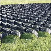 Ground Grid stabilizer 2" Depth, Honeycomb Ground Grid for Gravel Driveway Landscaping, Permeable Stabilization Grid Anti-Slip Paver(4x4m/13x13ft)