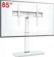 AOKCOS TV Stand for 43-85 Inch TVs, Tilt, Swivel, Height Adjustable, Universal, Max VESA 600 x 400 mm, 50 kg