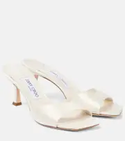 [Jimmy Choo] Jimmy Choo Skye 70 satin mules AU 12 white