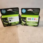 HP 910xl Hi Yield With CMY Ink Genuine New OeM Sealed Box free ship 2026 4 pce