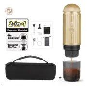 2 in 1 Capsule Powder Travel Coffee Maker Electric Portable Espresso Coffee Mach