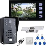 Touch Key 7 Lcd RFID Password Video Door Phone Intercom System Kit+ Electric Strike Lock+ Wireless Remote Control unlock
