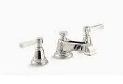 Kohler K-13132-4A-SN Pinstripe Pure Widespread Bathroom Sink Faucet