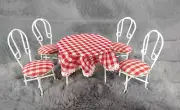 Vintage Chadwick -Miller Ice Cream Parlor Doll Furniture Set Table & 4 Chairs CF