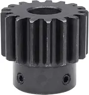 Gears Pinion Gear Set, Pinion Gear 1pcs 2M 16T 17T Spur Gear 8mmm 19mm Bore 2 Module 16 Teeth 17 Teeth Pinion Gear Blackening 45 Carbon Steel Transmission Gears bore Shaft(2M 17T Bore 19 mm)