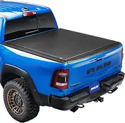 Tonno Pro LR-2060 Lo Black Roll-Up Truck Tonneau Cover for 2019 Ram 1500 with 6.5 Excludes Beds w/RamBox