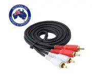 2RCA TO 2RCA red and white male plugs 2 meter length