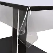 OrientalWeavers PVC Dining Table Cover| Waterproof | Transparent | 8 Seater to 10 Seater Table| Rectangle Shape | Dining Table Cover with Seamless Lehar Border (60" X 108", 150 X 275 cm)