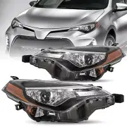 Fits 2017 2018 2019 Toyota Corolla L LE CE Left+Right Headlight W/LED W/BULB (for: Toyota)