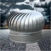 [ADZQM] Turbine Ventilator,Rotating Chimney Cowl Cap, Waterproof Turbine Ventilator Cover,Stainless Steel Cowl Bird Guard Spinner Anti Downdraught Top All Purpose Chimney Cowl,450mm