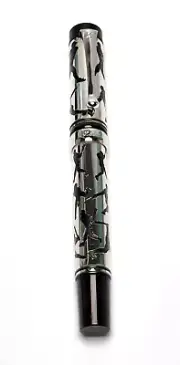 LABAN LABRADOS SILVER AND BLACK BASEBALL FOUNTAIN PEN MEDIUM NIB (PEN ONLY) - #2