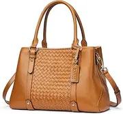 [Kattee] Women Soft Genuine Leather Satchel Bags Top Handle Crossbody Purses and Handbags Totes Shoulder Hobo