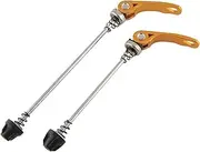Front and Rear Quick Release Skewers Set for Mountain Bike Road Bike Gold