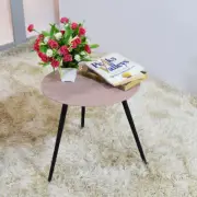 Handmade Modern Side Table Iron Round Off White 13.5x13.5x13.5 Inch BBH Homes