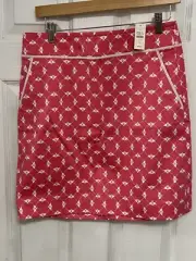 NEW NWT women’s Talbots Pink Bumble Bee Preppy Tennis Golf Skirt Size 6 Ret $59