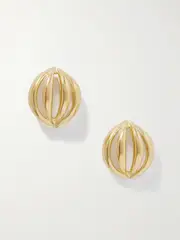 [YSSO] YSSO - Flower Bud Large Gold-plated Earrings - One size One size Gold