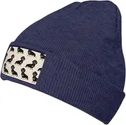 [JBYJBX] Cute Dog Print Unisex Knitted Hat Daily Hat Birthday Theme Elasti Beanie Cap Outdoor Leisure