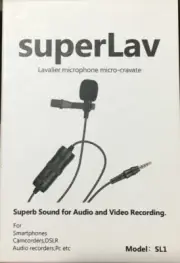 SuperLav Lavalier Microphone Micro-Cravate Model: SL1