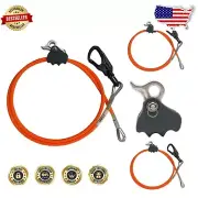 Durable 1/2 Inch x 8 Feet Tree Climbing Lanyard with Aluminum Mini Rope Grab