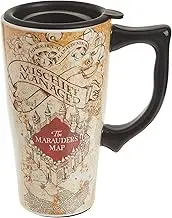Spoontiques 12736 Harry Potter Solemnly Swear Ceramic Travel Mug, 18 Ounces, Off White
