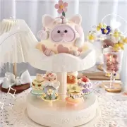 Rotary Dessert Machine Double Layer Sushi Holder for Birthday Event Festival