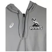 Highland Rams Full Zip Hoodie Jacket Womens Size Medium Grey Asics