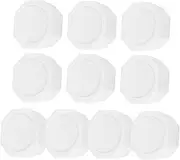 10 Pcs Tennis Racket Handle Cover Tennis Racket Butt Protector Racket Handle End Guard Tennis Racket Back Lid Tennis Racket Grips Racket Handle End Protector Plastic Beige