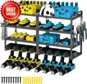 Alpen Power Tool Organizer Wall Mount Metal Rack for Garage Drill Storage