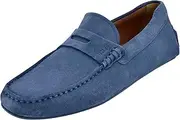 [BOSS] Hugo Men's Noel Suede Drivers, Whirlpool Blue, 12
