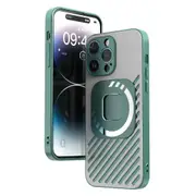 For iPhone 14 Pro Max Hollow ic Phone Case TPU+PC+Metal Drop-proof Back Cover Compatible