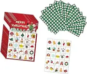 Sclmgo Christmas Bingo Game Group Game for Party Card Games Classmates Large Groups
