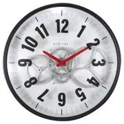 NeXtime Modern Gear Wall Clock 36cm White