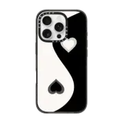 iPhone 16 Pro Impact Case Heart Yin Yang - Black