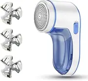 AOUTSTTING Lint Remover, Rechargeable Fabric Shaver, Electric Lint Remover with 3 Replacement Blades, Portable Lint Shaver for Clothes, Lint Balls, Fuzz, Bobbles, Pills (Blue)
