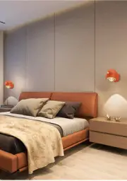 2 Pcs Orange Rechargeable Magnetic USB Table Lamp & Wall Light - 3000K/4000K/600