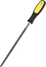 uxcell Round Metal File 8 Inch, High Carbon Steel File Diamond File Hand File W PVC Grip Handle for Wood/Metal/Ceramic/Glass/Stone/Jewelry/Tile/Model/DIY/Sharpening File