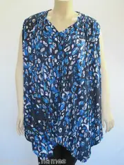 Autograph Ladies Sleeveless Drape Leopard Spot Top sizes 14 16 18 Multi Print