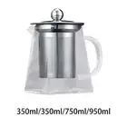 Glass Teapot with Stainless Steel Infuser Filter for Scented Tea Office Home