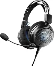 Audio-Technica ATH-GDL3 BK Open-Back Lightweight Gaming Headset with Boom Mic, Black