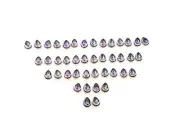 WHOLESALE 21PR 925 SOLID STERLING SILVER CUT MYSTIC TOPAZ STUD EARRING LOT s869